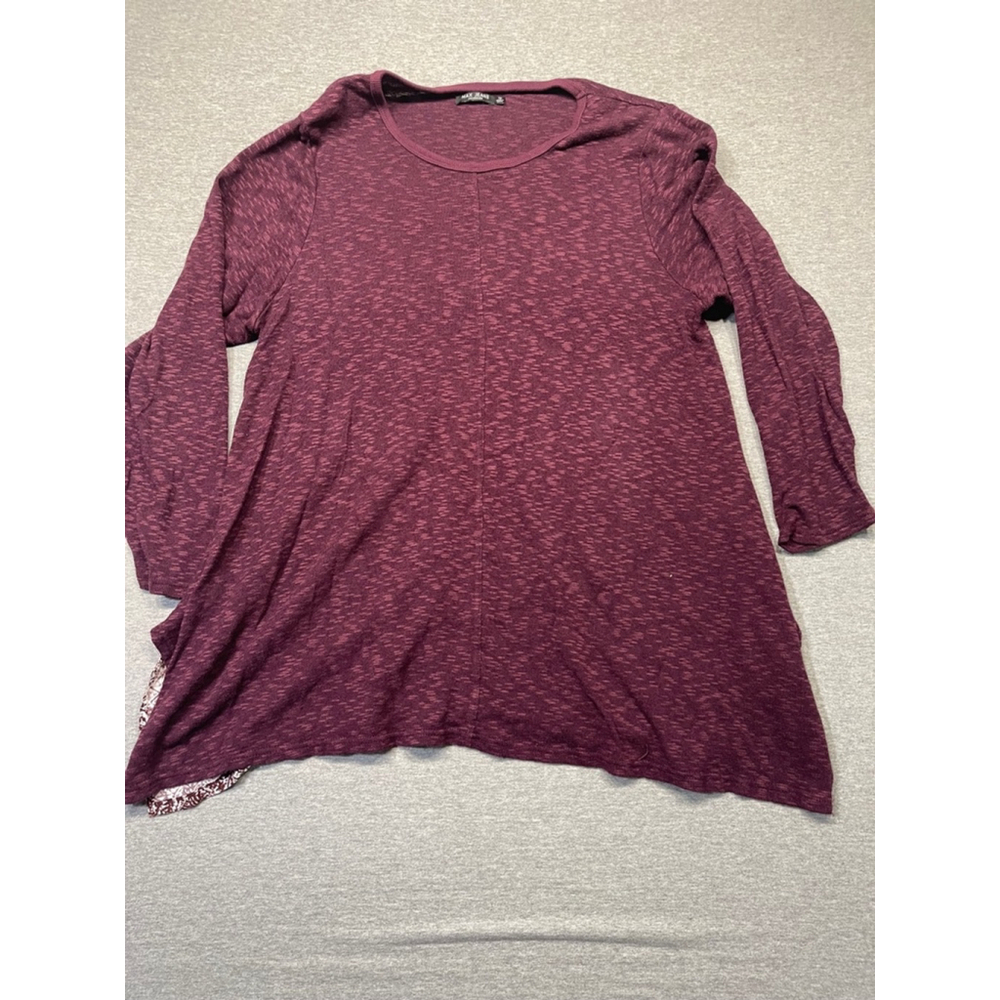 Women's Max Jeans Top, 1X, Burgundy